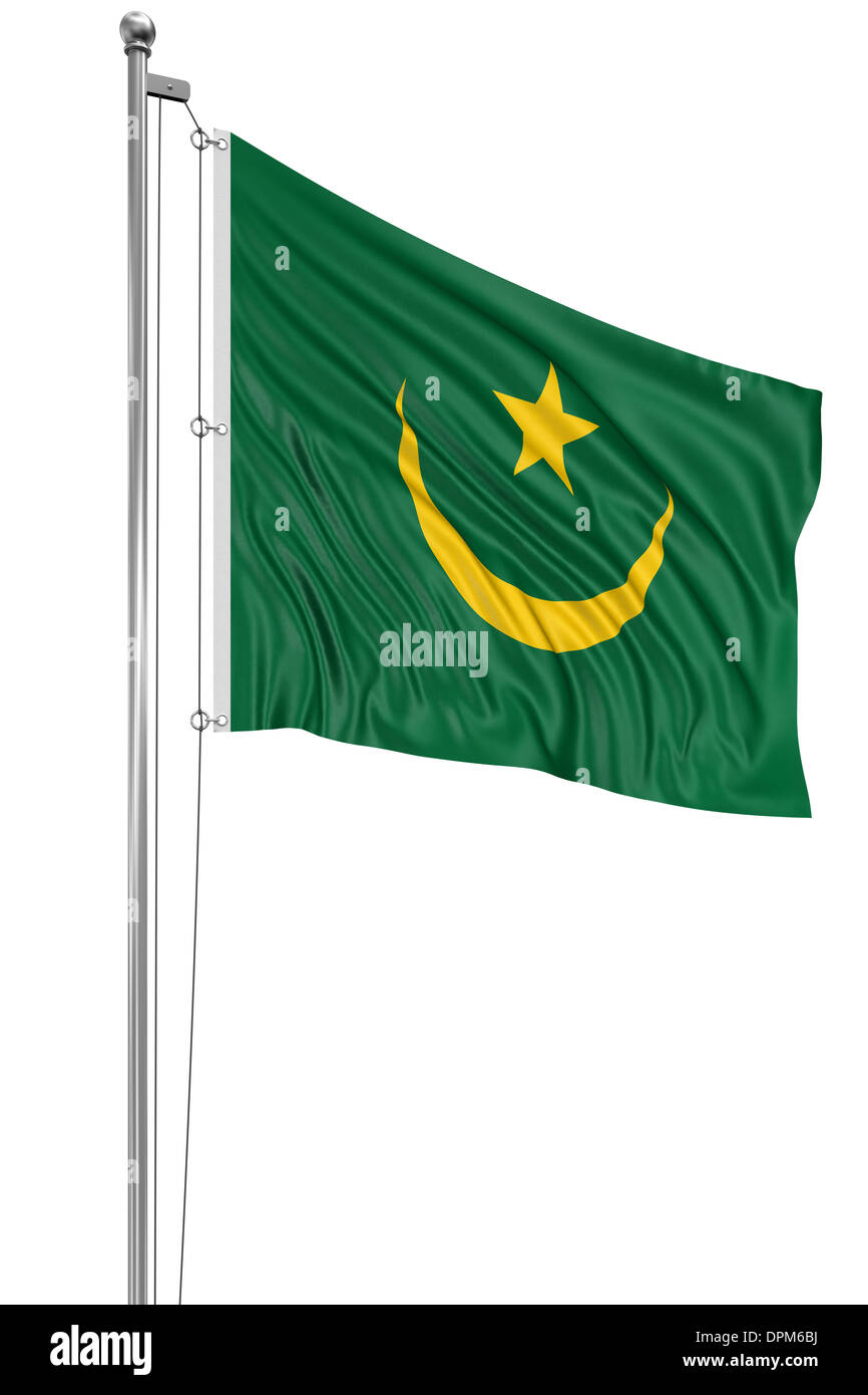 3D flag of Mauritania Stock Photo - Alamy
