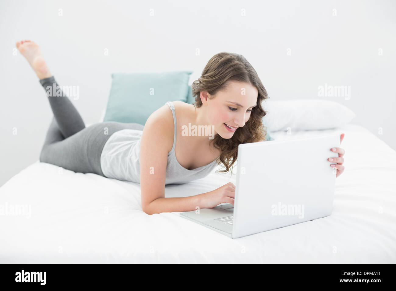 Beautiful girl using laptop hi-res stock photography and images - Alamy