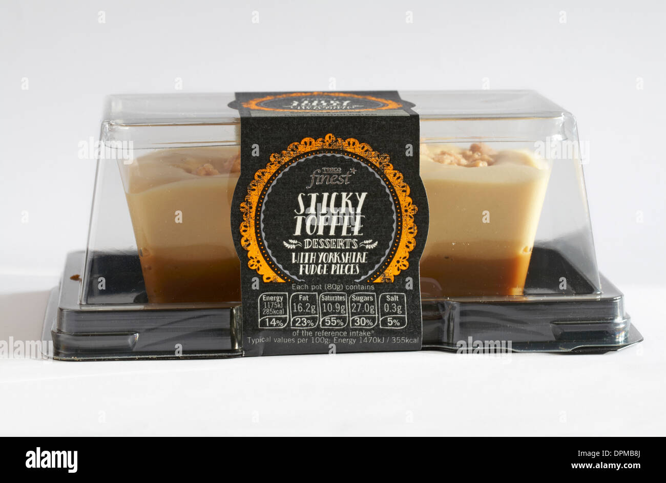 Tesco finest sticky toffee desserts with yorkshire fudge pieces ...