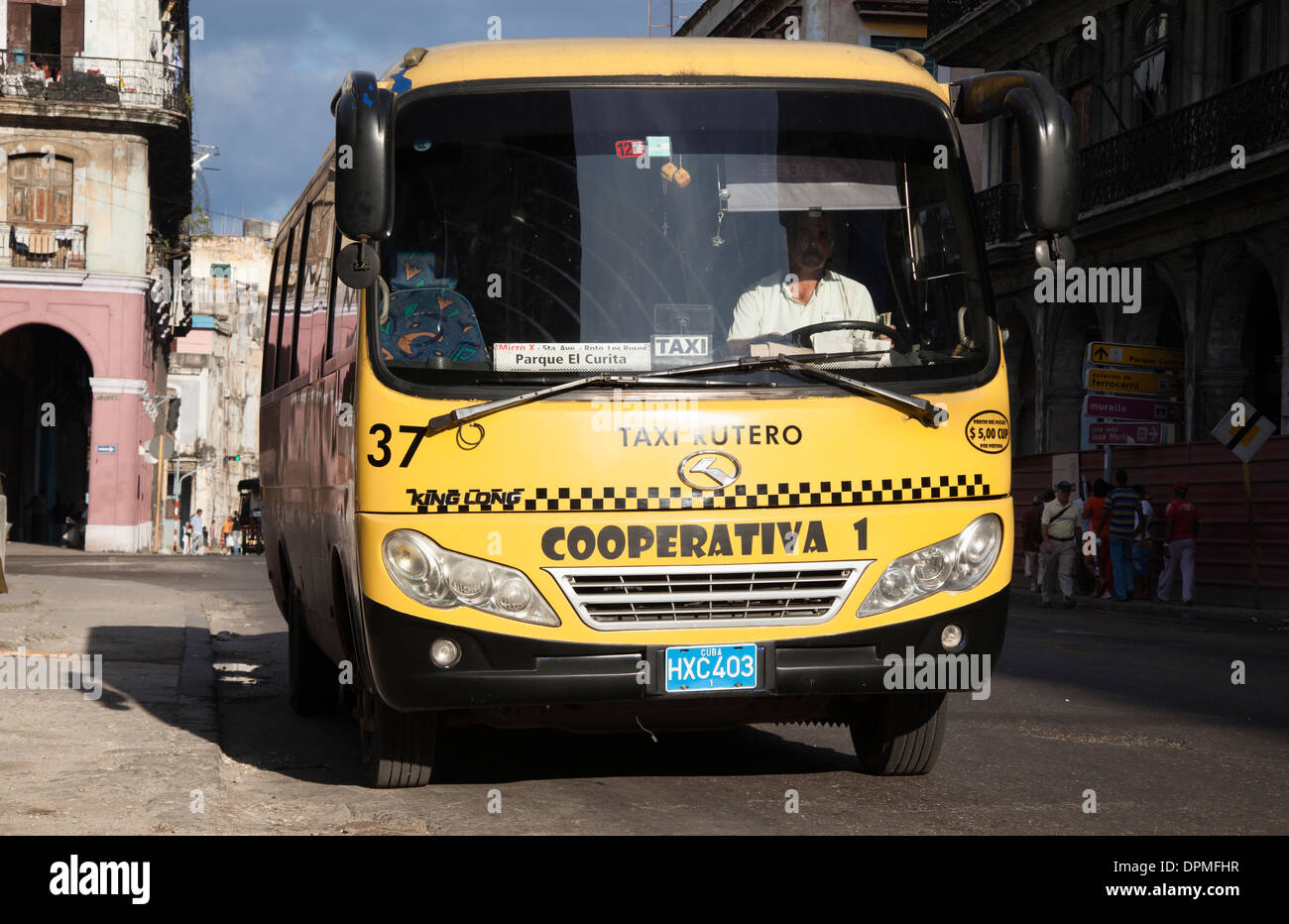 City buses in Havana, Cuba Stock Photo