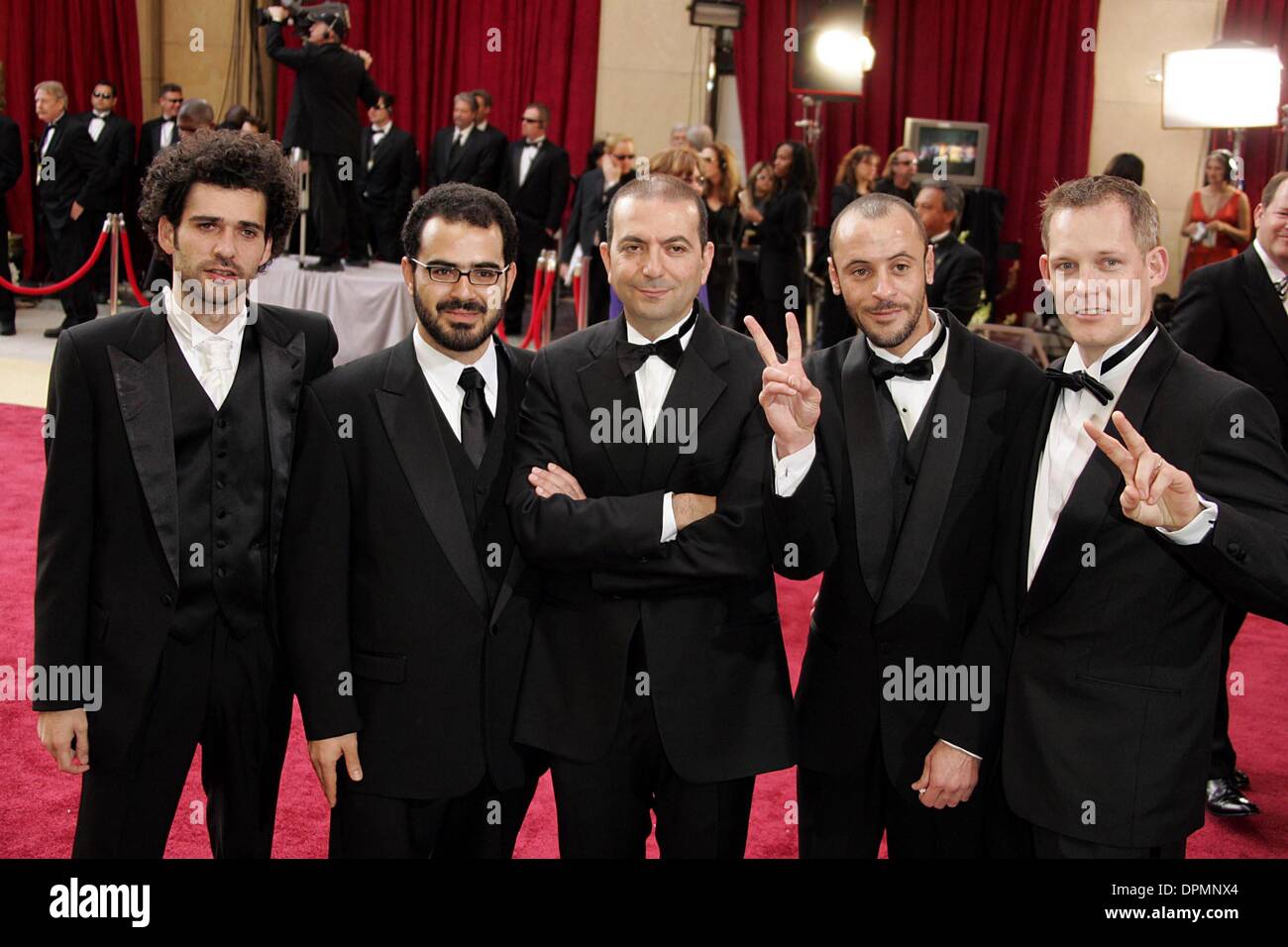 Mar. 28, 2006 - Kodak Theatre, HOLLYWOOD LOS ANGELES, USA - KAIS NASHEF, AMER HLEHEL, HANY ABU-ASSAD, ALI SULIMAN & BERO BEYER.DIRECTOR, PRODUCER & ACTORS.78TH ACADEMY AWARDS.KODAK THEATRE, HOLLYWOOD LOS ANGELES, USA.05-Mar-06.LAQ65817.K47133.03-05-2006.(Credit Image: © Globe Photos/ZUMAPRESS.com) Stock Photo