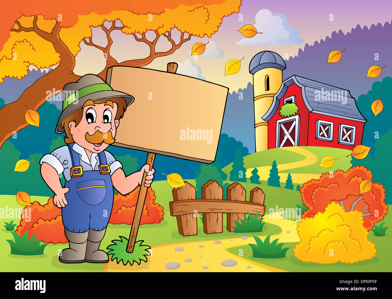 Autumn farm theme 2 - picture illustration Stock Photo - Alamy