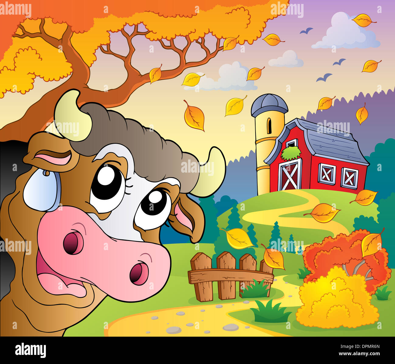 Autumn farm theme 7 - picture illustration Stock Photo - Alamy