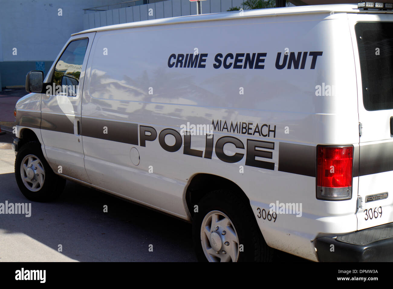 Florida, FL, South, Miami Beach, Police Crime Scene Unit, van, vehicle