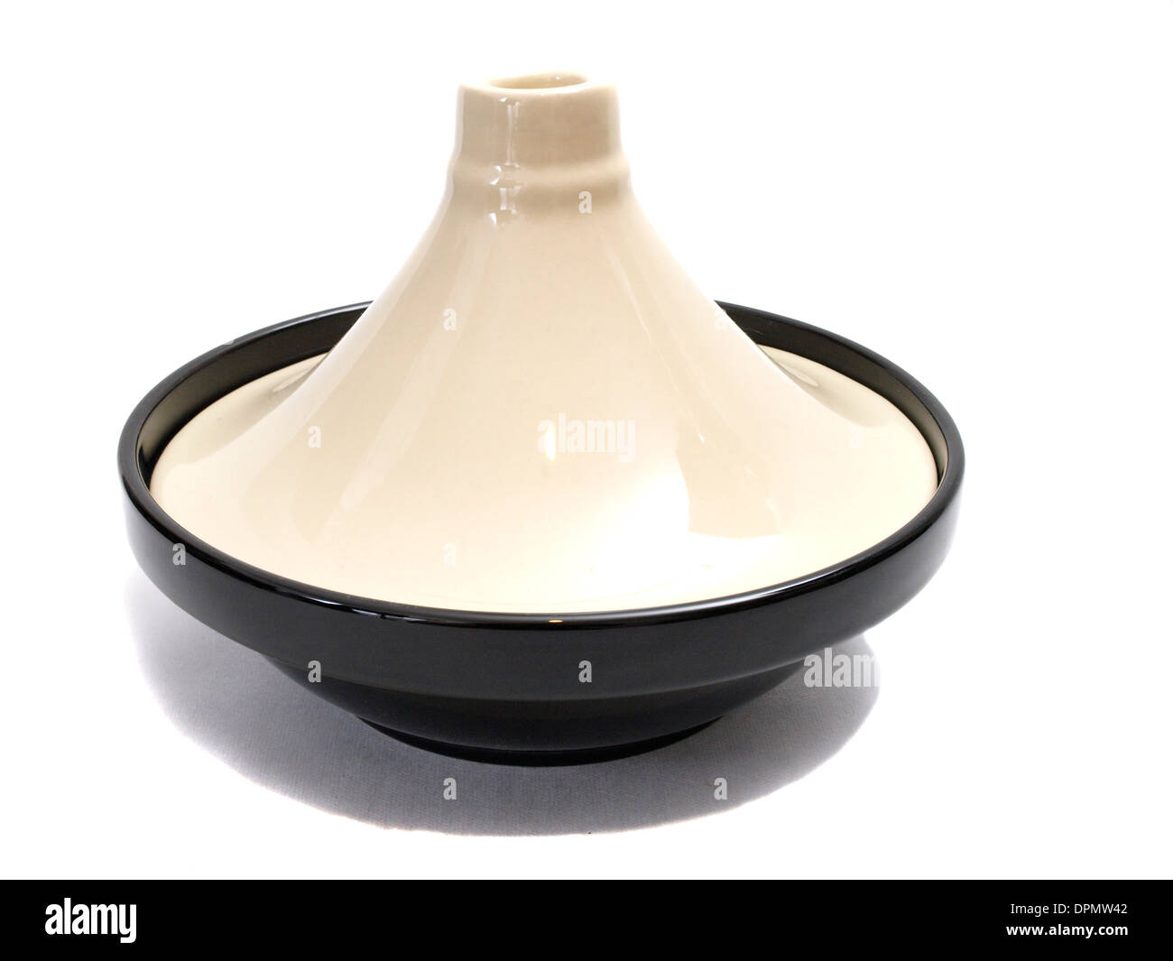Moroccan Tagine cooking pot on a white background Stock Photo