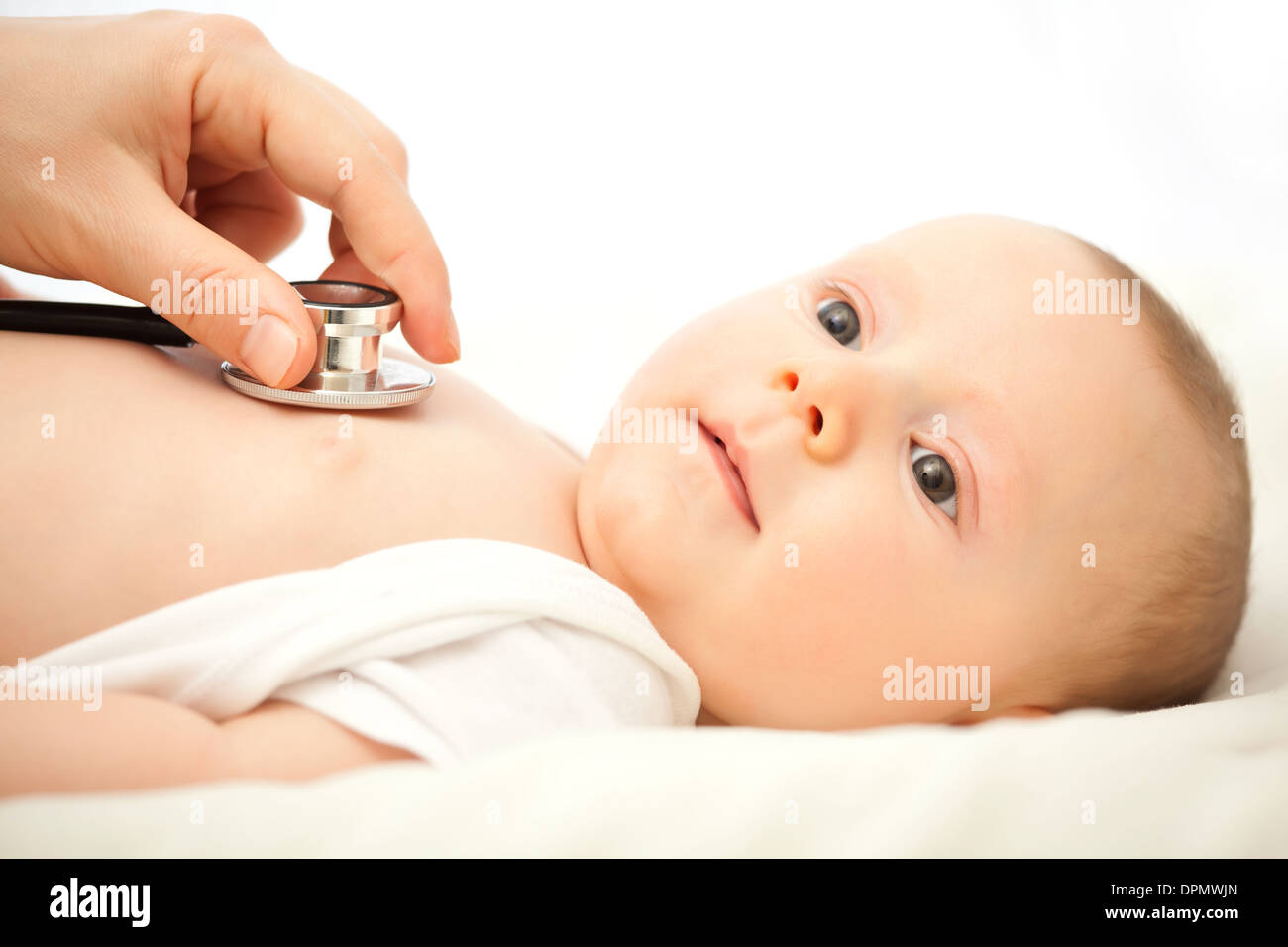 portrait of caucasian young baby Stock Photo