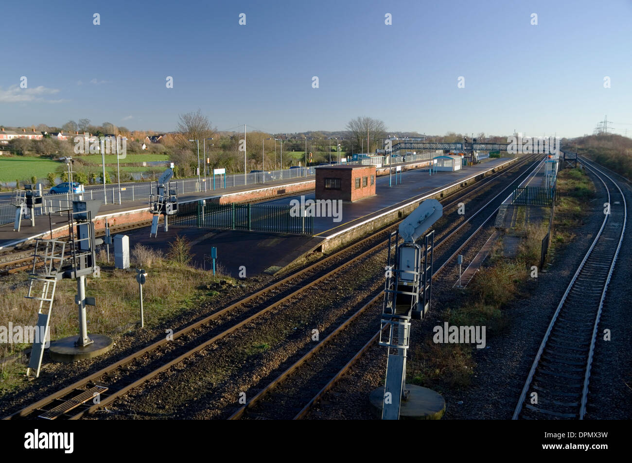 Railway lines at Severn Tunnel Junction near Caldicot, South Wales