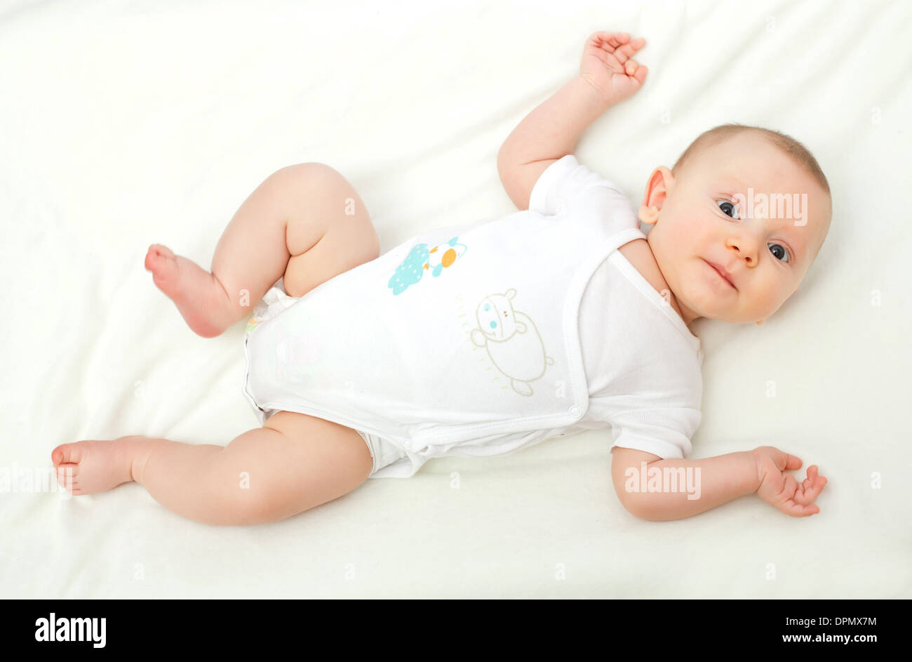 portrait of caucasian young baby Stock Photo