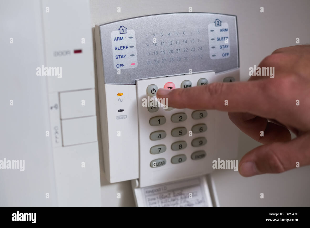 White wall mounted entry phone system Stock Photo Alamy