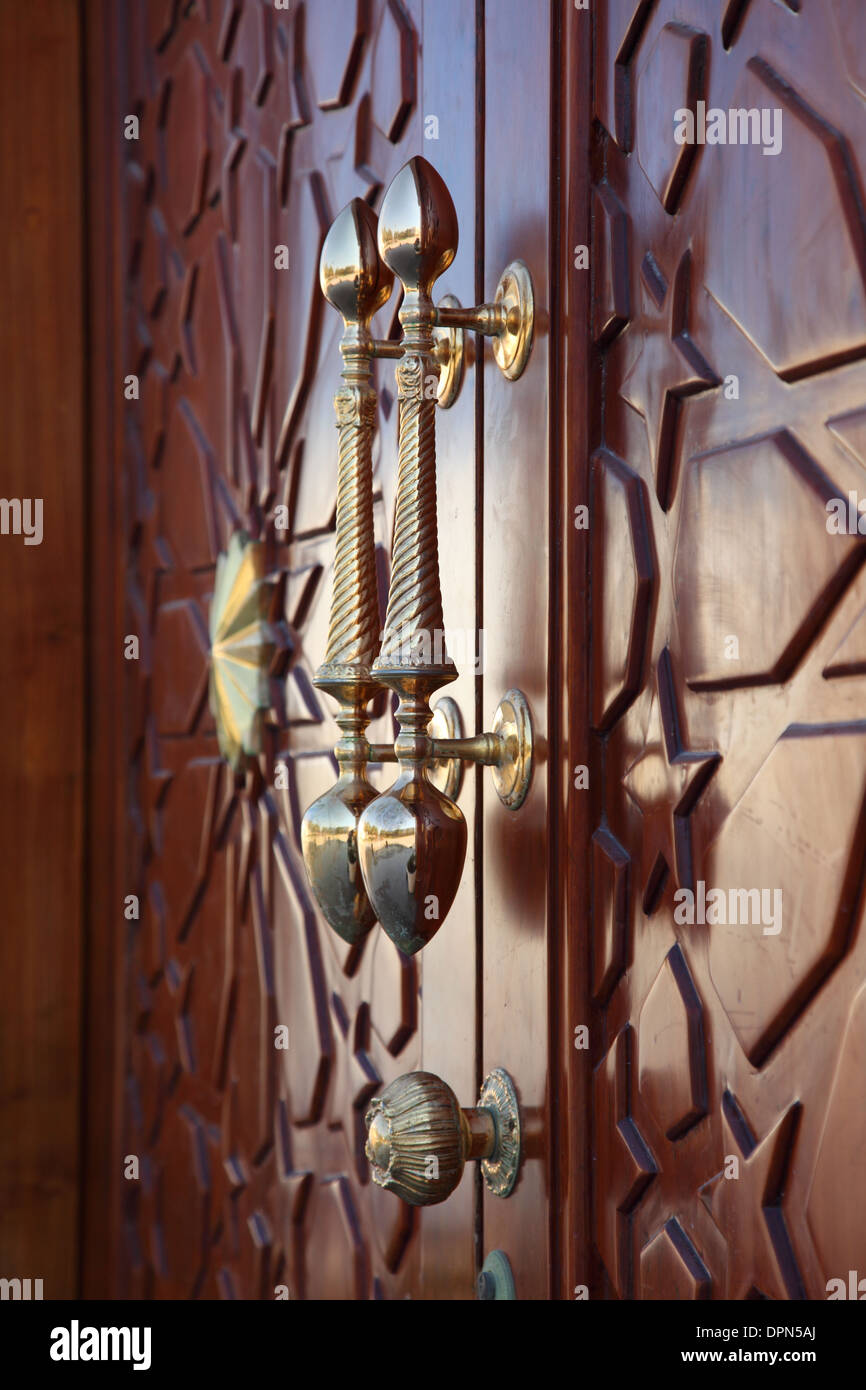 Bronze door handles in Sharjah, United Arab Emirates Stock Photo Alamy