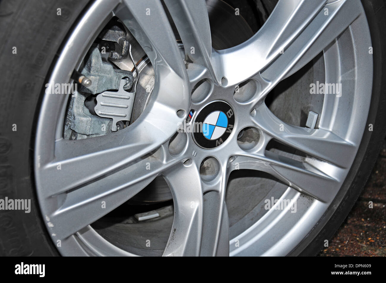 BMW X1 M Sport Alloy Wheel detail Stock Photo