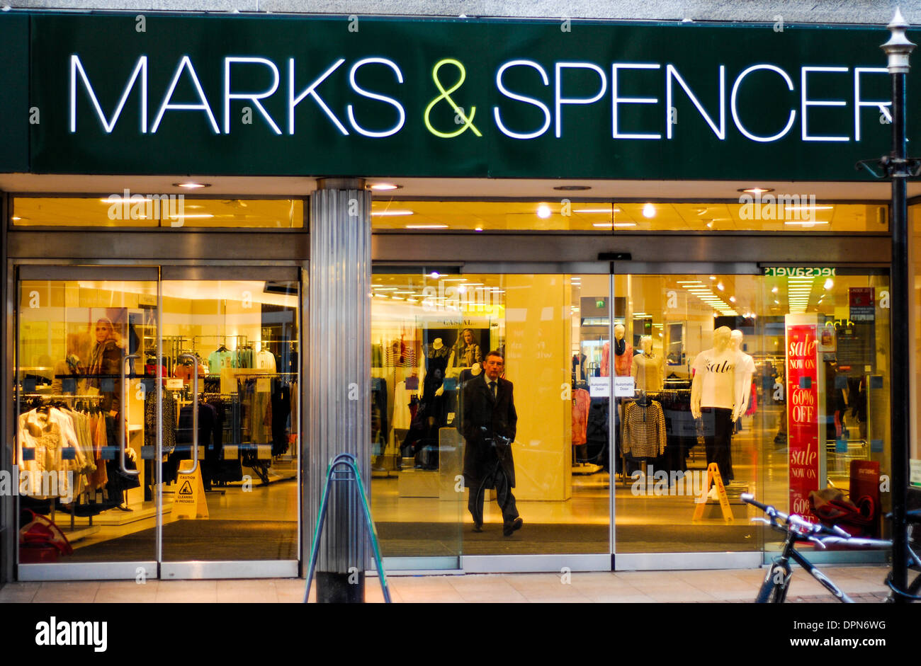 Marks & Spencer shop front Northampton Stock Photo