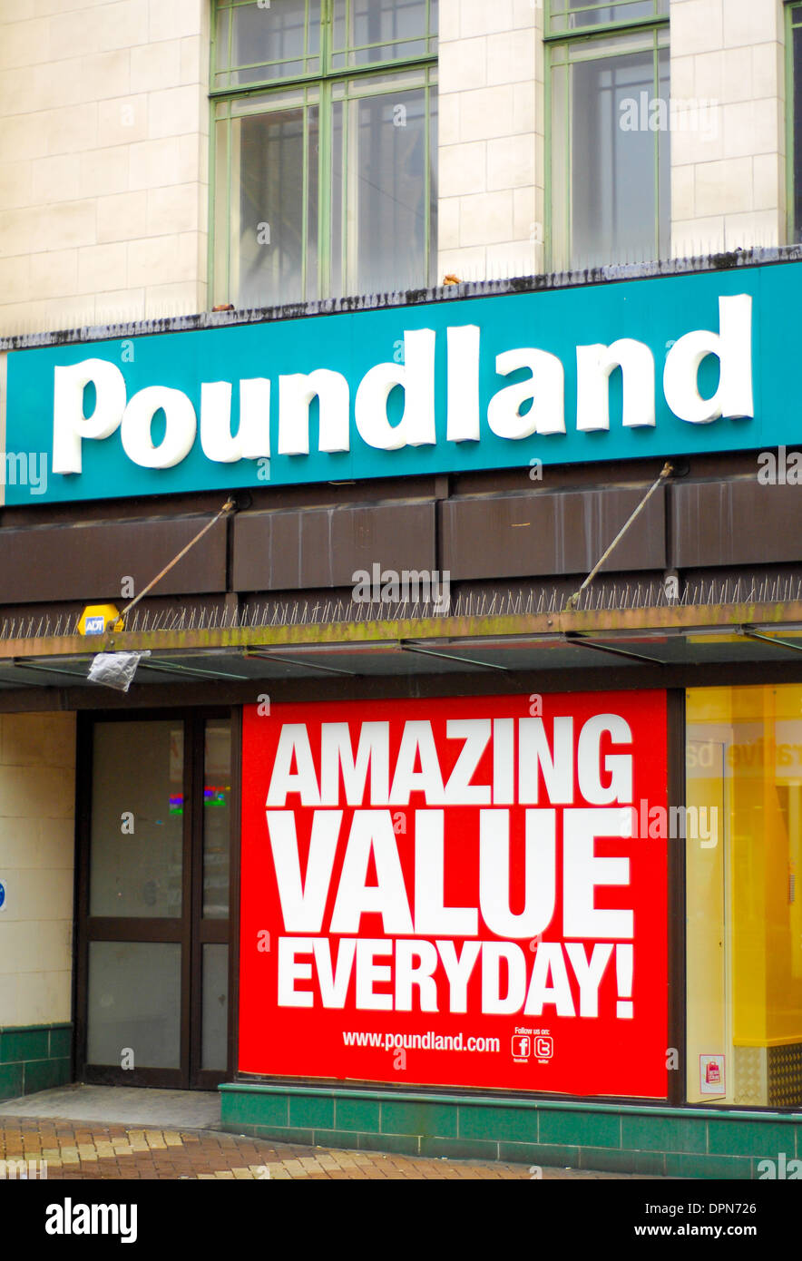 Poundland shop front Stock Photo