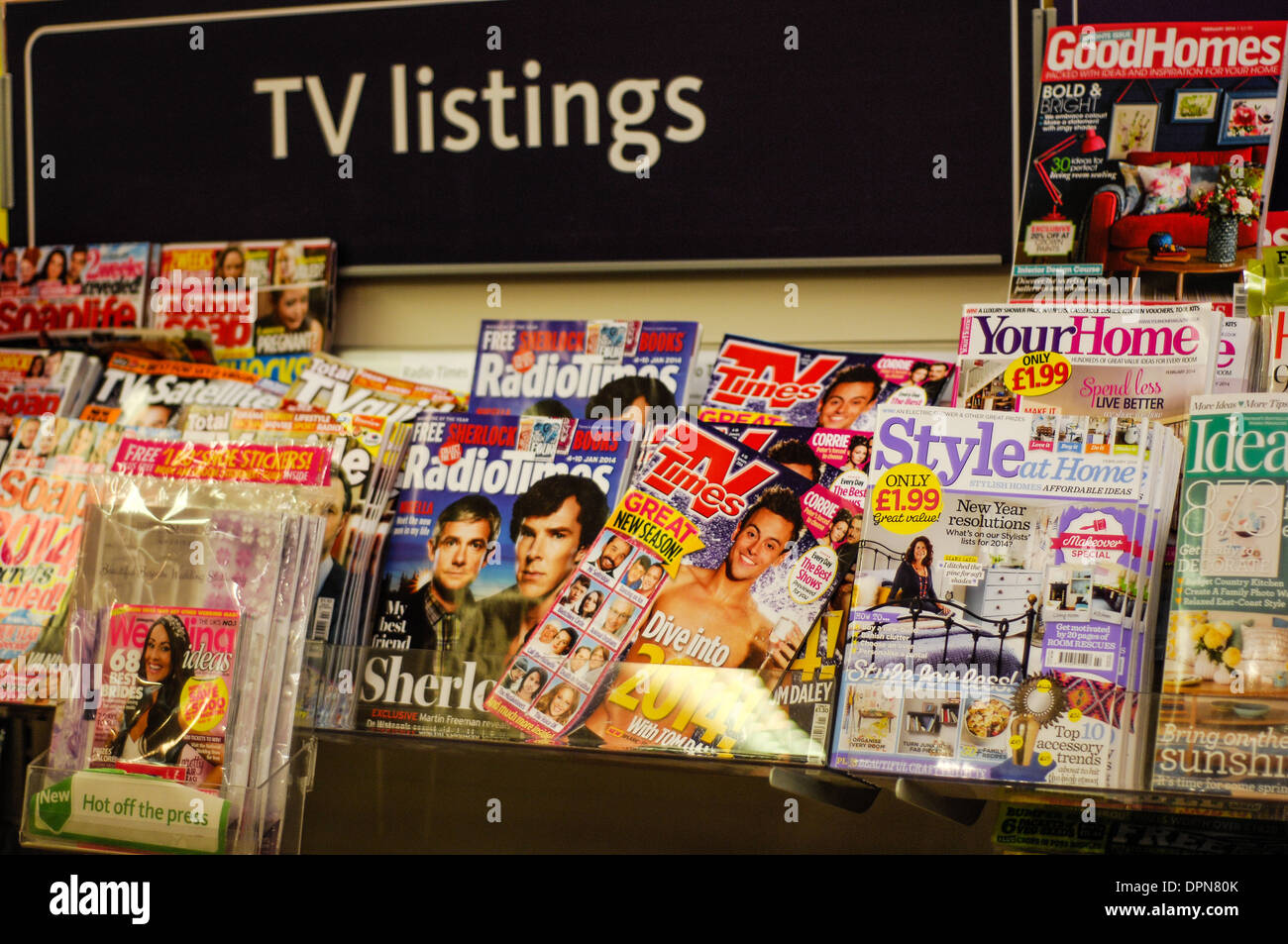 TV magazine listings Stock Photo Alamy