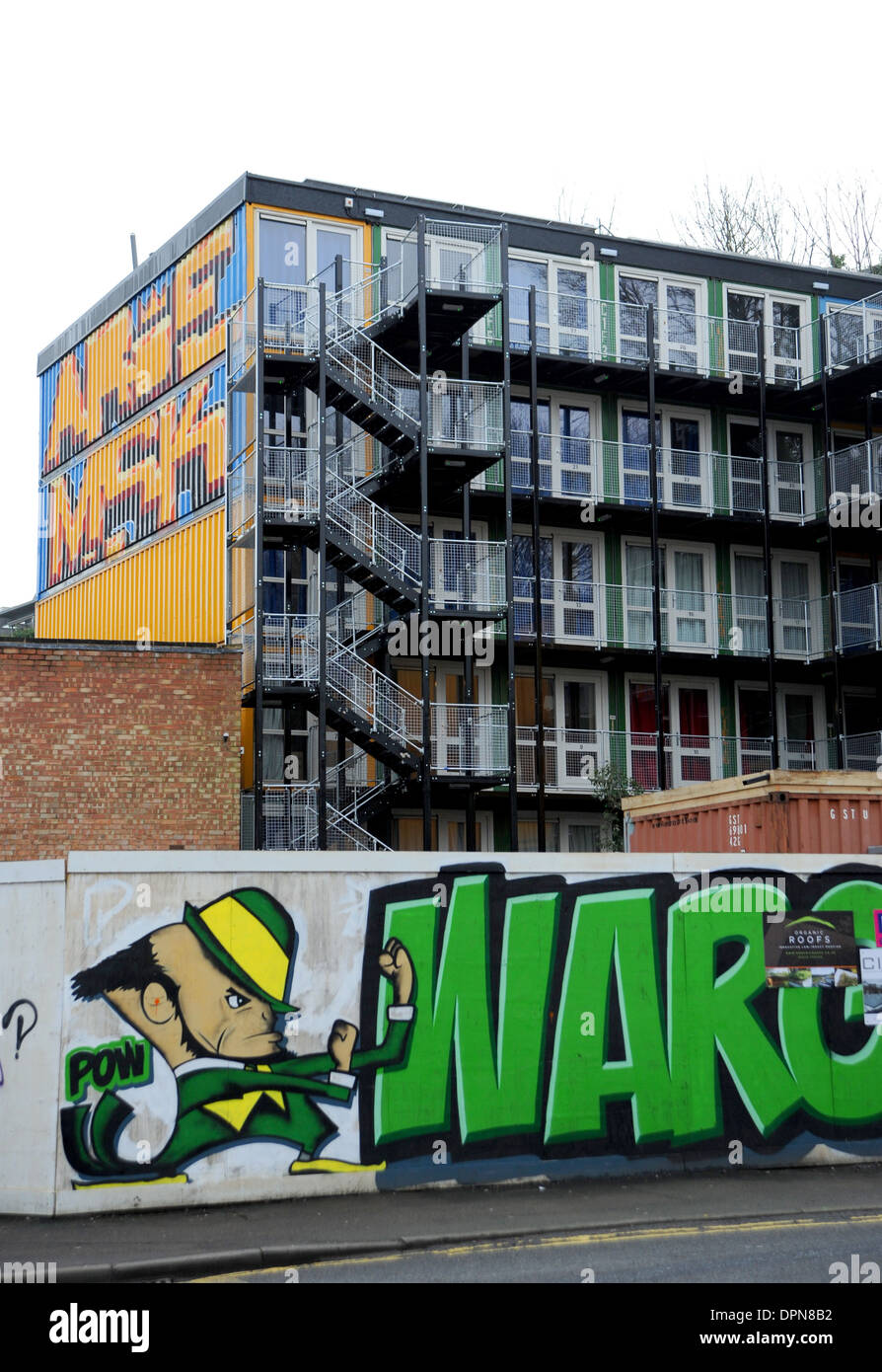 Converted transport shipping containers made into housing for the