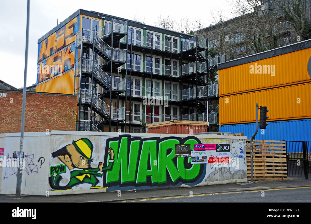 Converted transport shipping containers made into housing for the