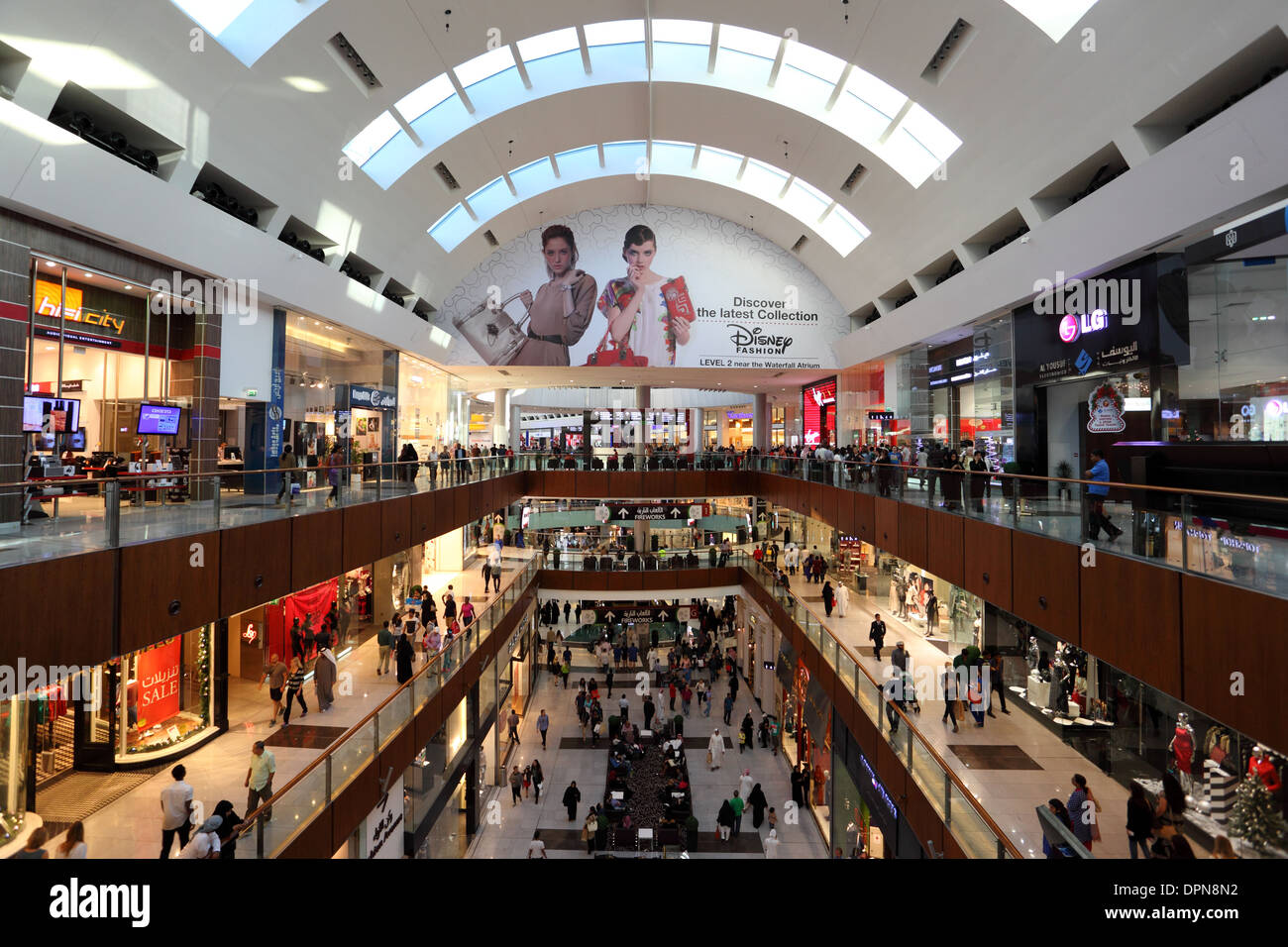 Interior of the Dubai Mall, United Arab Emirates Stock Photo