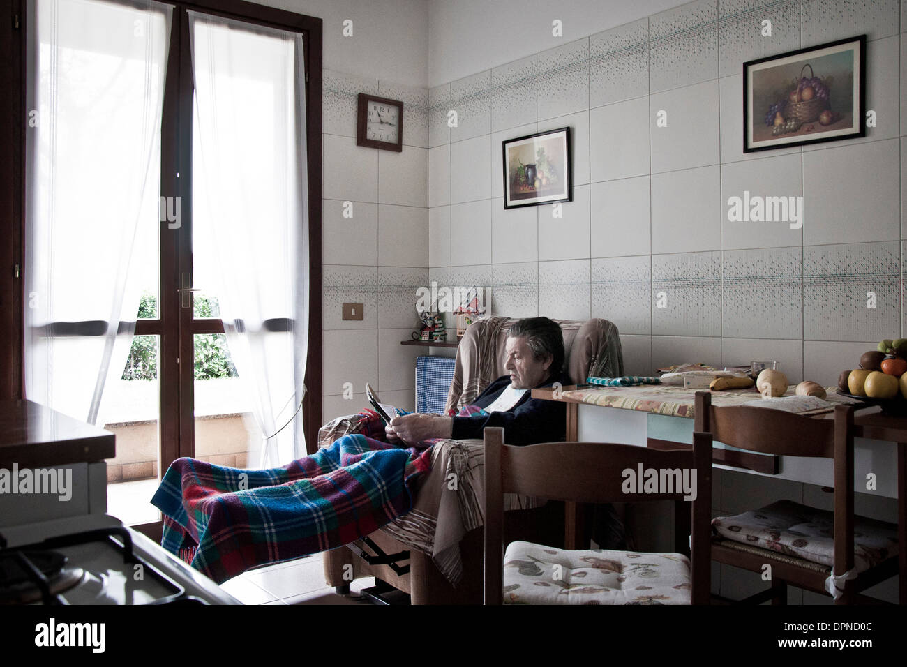 Elderly man in their own home Stock Photo