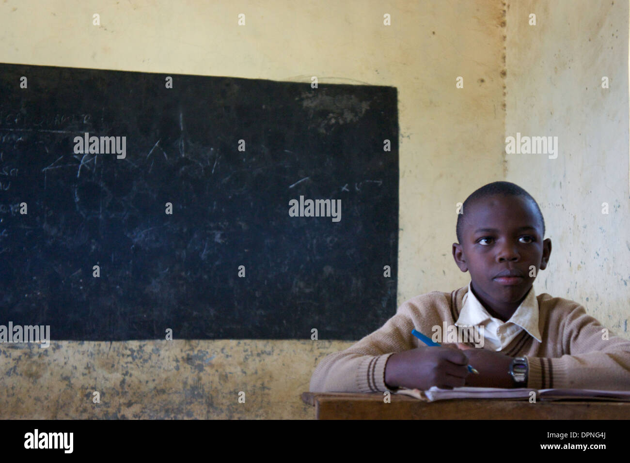 Student at Rubiri Primary School, Naivasha, Kenya Stock Photo