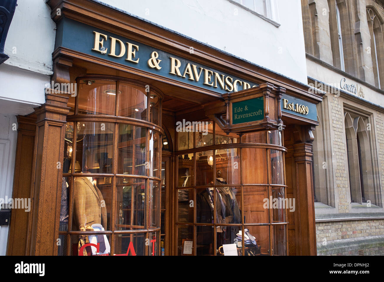 Ede & Ravenscroft shop front in Oxford city centre Stock Photo