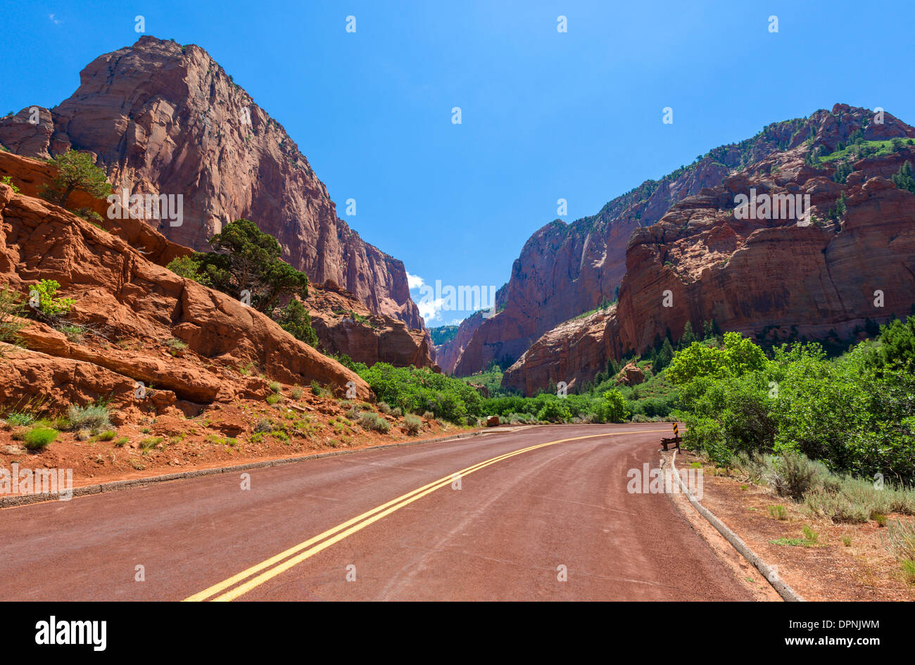 East Kolob Canyon Road in the Kolob Canyons section of Zion National Park, Utah, USA Stock Photo