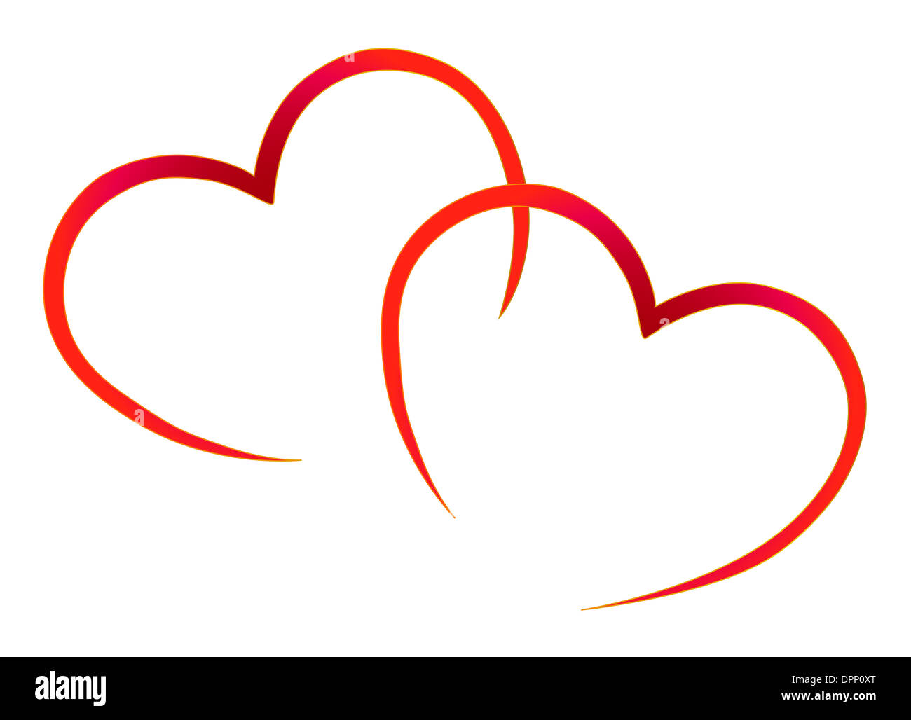 Abstract Red Hearts . vector illustration Stock Photo - Alamy