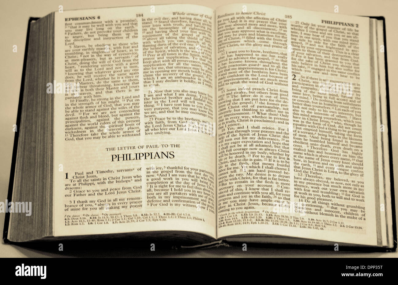 Bible Letter of Paul to the Philippians Stock Photo Alamy