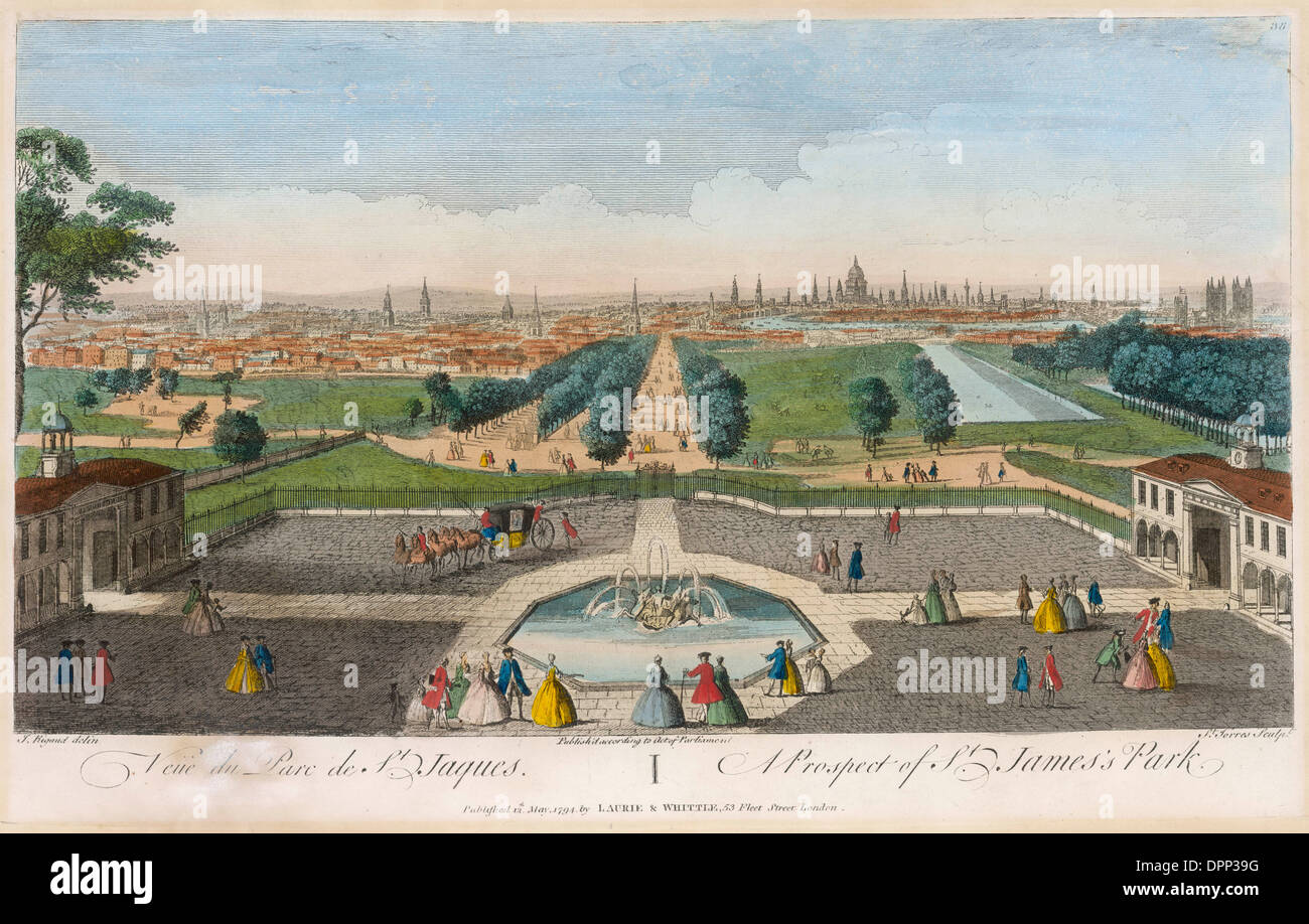 ST JAMES PARK 1794 Stock Photo - Alamy