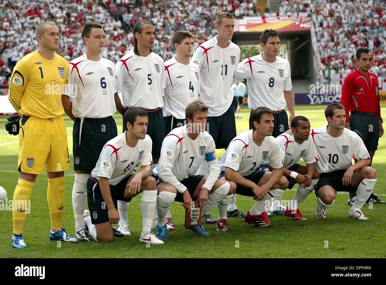 June 12 2006 World Cup Frankfurt Germany K48280 England Vs Paraguay Frankfurt Germany 06 10 2006 Richard Sellers 2006 England Team Group Credit Image C Globe Photos Zumapress Com Stock Photo Alamy