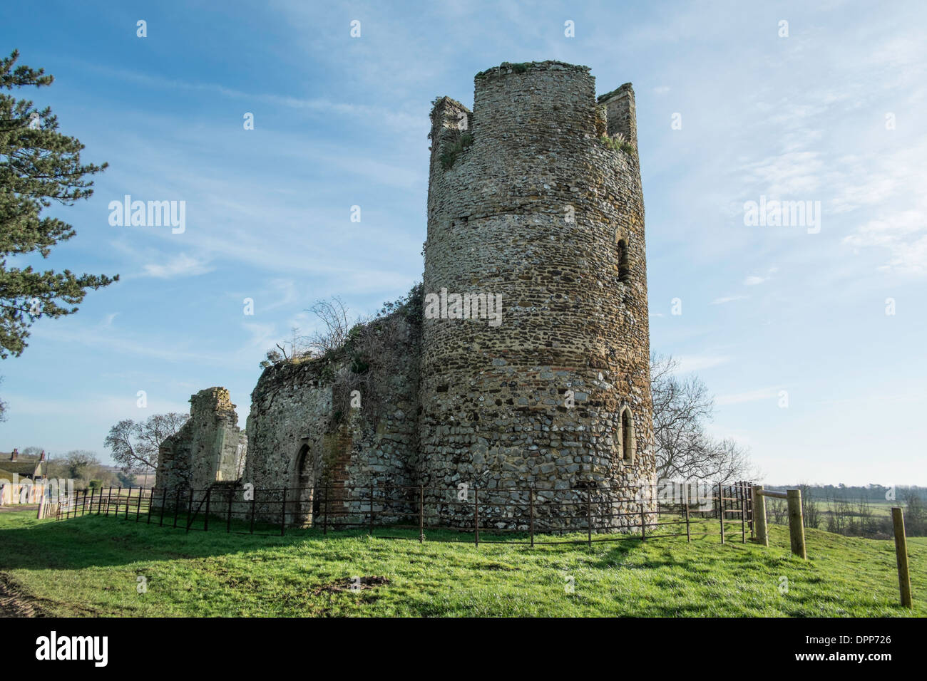 The ruined church of St Mary's , Appleton, close to the Sandringham Estate in Norfolk, UK. Stock Photo