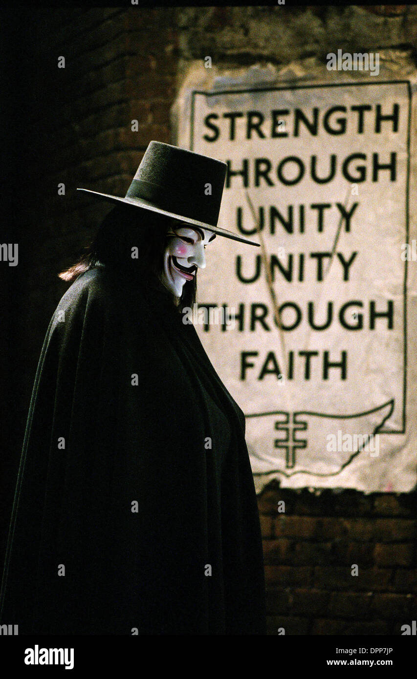 Feb. 08, 2006 - HUGO WEAVING as V in Warner Bros. PicturesÃ• and Virtual  StudiosÃ• action thriller Ã'V for Vendetta,Ã“ distributed by Warner Bros.  Pictures. The film stars Natalie Portman.. . TV-FILM