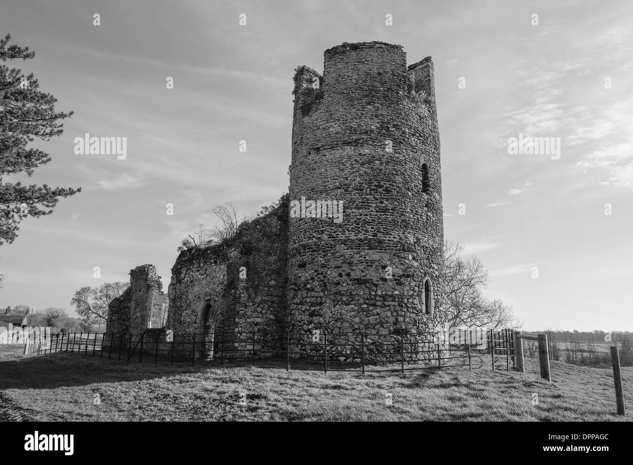 The ruined church of St Mary's , Appleton, close to the Sandringham Estate in Norfolk, UK. Stock Photo