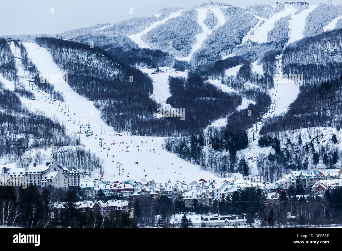 Mont Tremblant ski slope Stock Photo