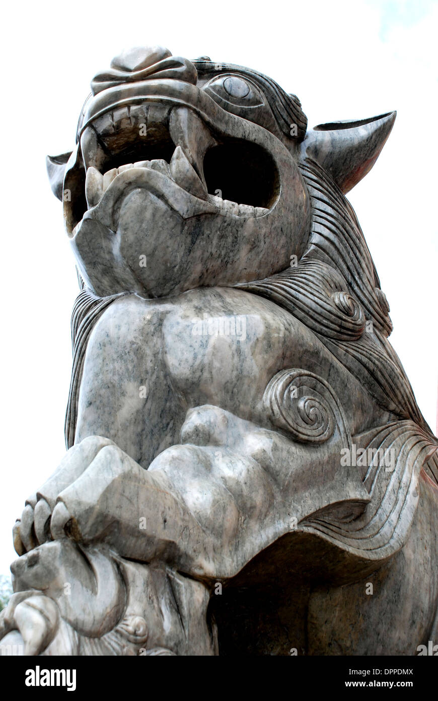 Chinese lion exotic sculpture of China Stock Photo - Alamy