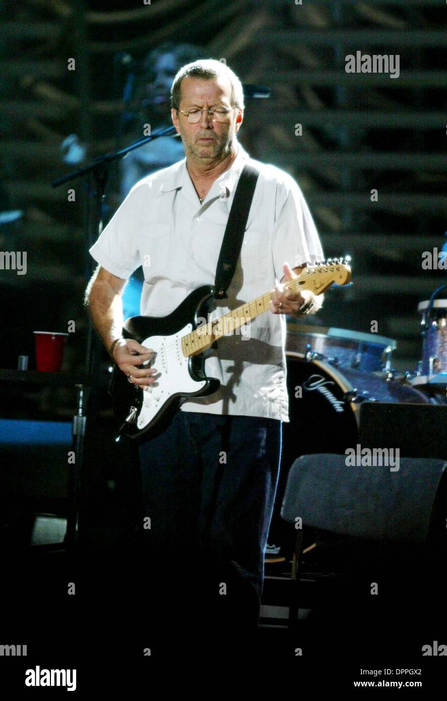 Eric Clapton performs in concert at the American Airlines Arena in