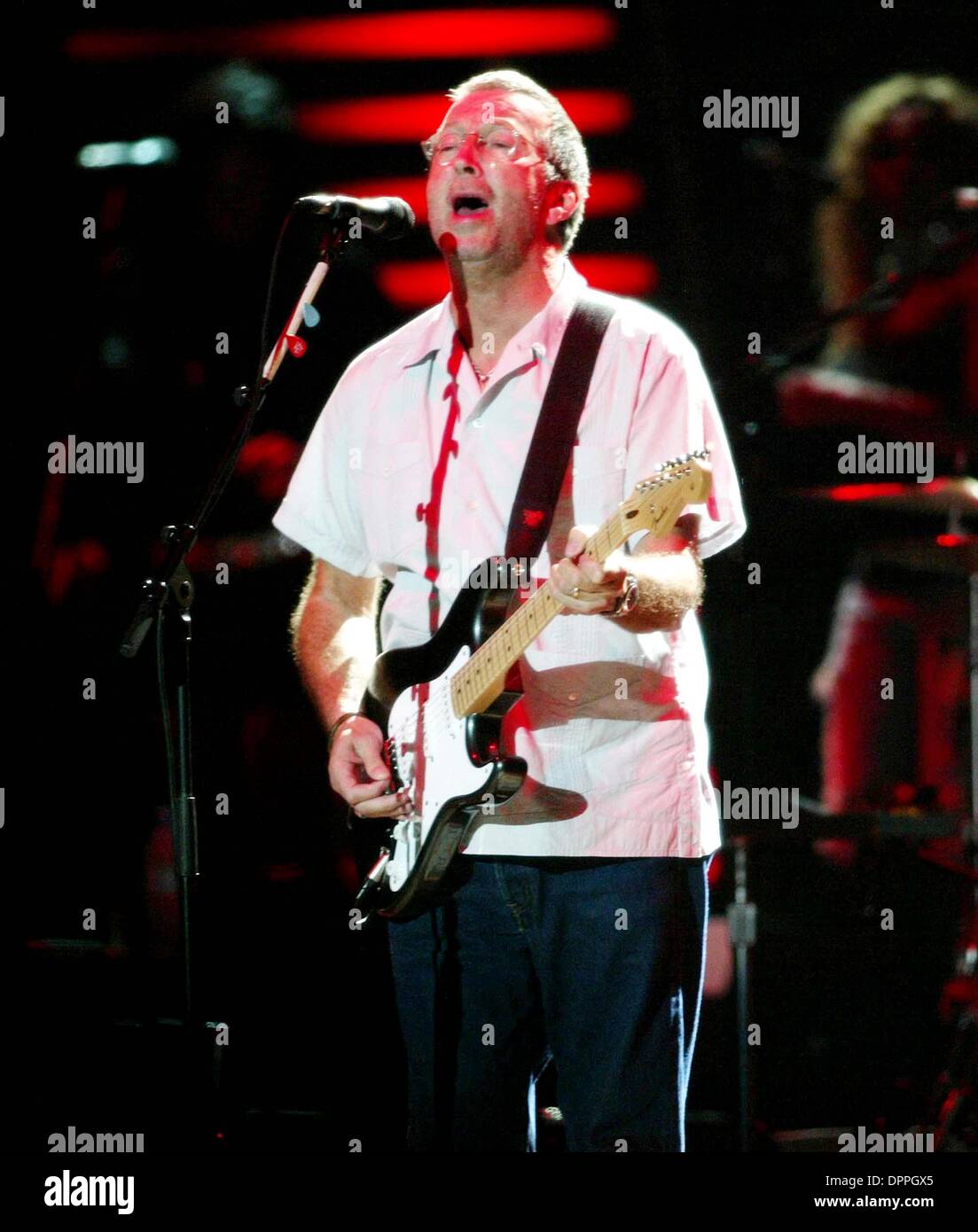 Eric Clapton performs in concert at the American Airlines Arena in