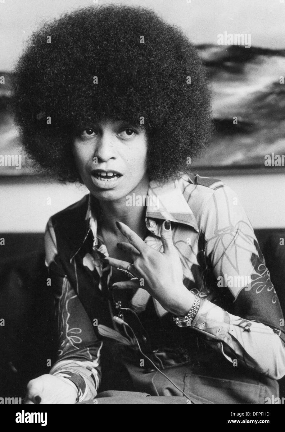 Feb. 23, 2006 - ANGELA DAVIS PROMOTING HER AUTOBIOGRAPHY IN STOCKHOLM SWEDEN 1975.   PHOTOS(Credit Image: © Globe Photos/ZUMAPRESS.com) Stock Photo