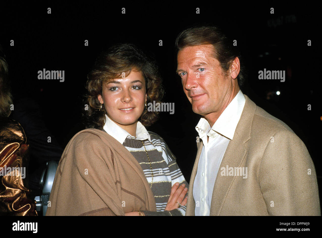 Mar. 30, 2006 - ROGER MOORE AND DAUGHTER DEBORAH. MICHELSON-  PHOTOS(Credit Image: © Globe Photos/ZUMAPRESS.com) Stock Photo