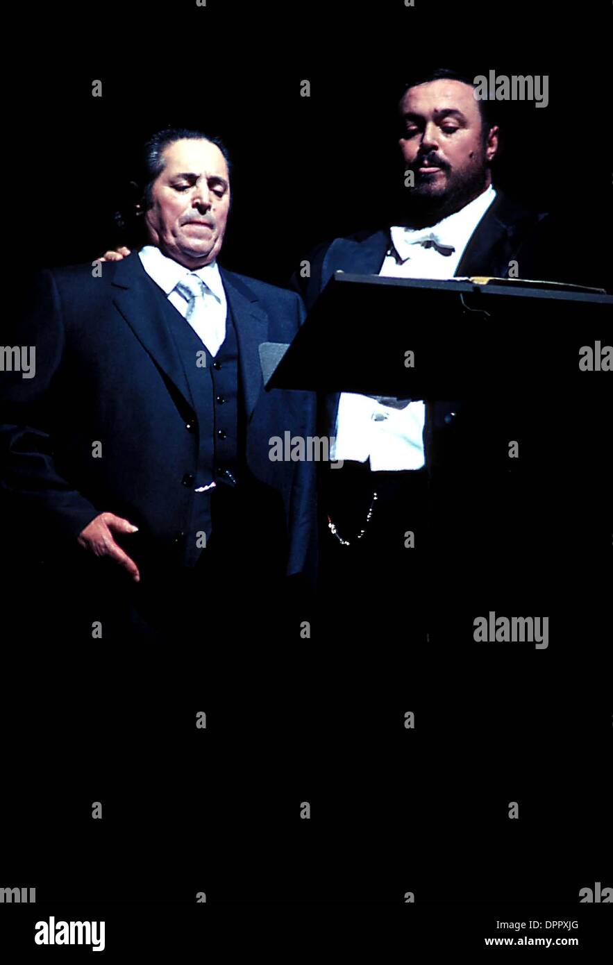 Aug. 16, 2006 - Luciano Pavarotti and father.    1983.LUCIANOPAVAROTTIRETRO(Credit Image: © Globe Photos/ZUMAPRESS.com) Stock Photo