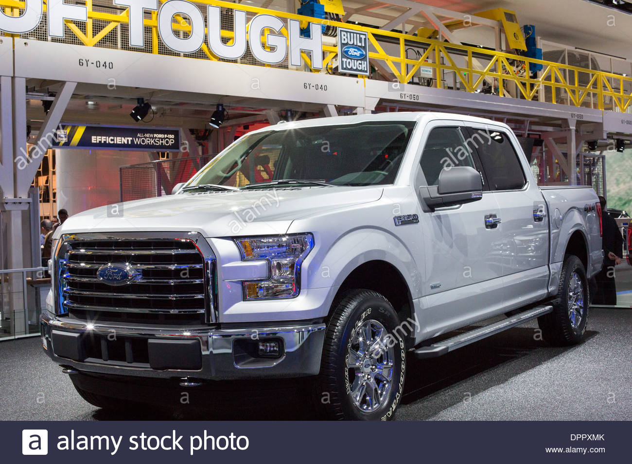 Detroit, Michigan - The Ford F-150 4x4 pickup truck on display at the North American International Auto Show. Stock Photo