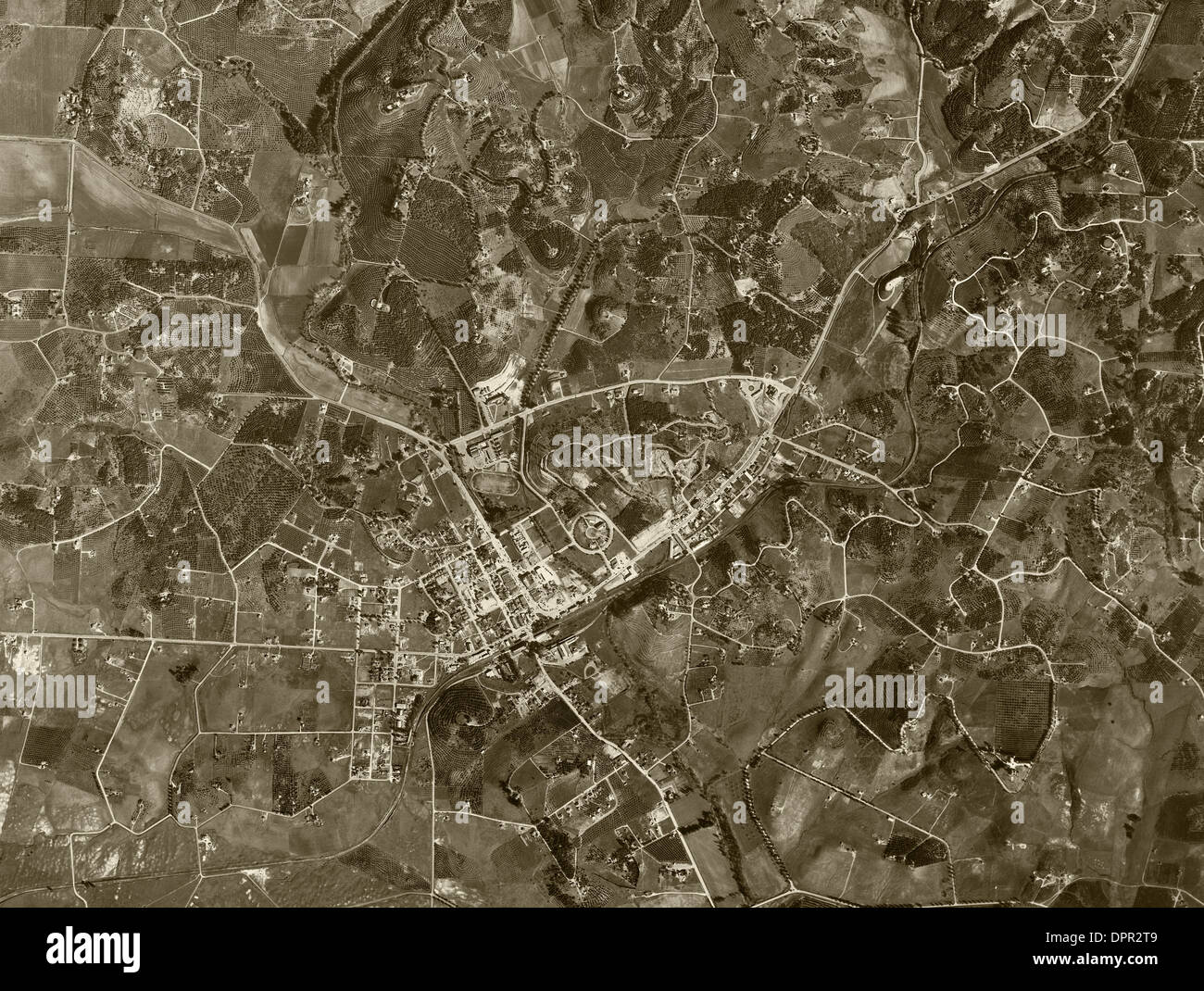 historical aerial photograph Vista, San Diego county, California Stock