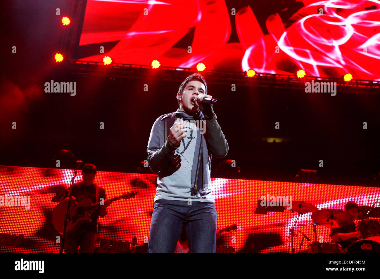 Dec 12, 2008 - New York, New York, USA - American Idol singer DAVID ARCHULETA, 2nd runner up on American Idol's 7th season, performs during Z100's Jingle Ball 2008 at Madison Square Garden. (Credit Image: © Aviv Small/ZUMA Press) Stock Photo