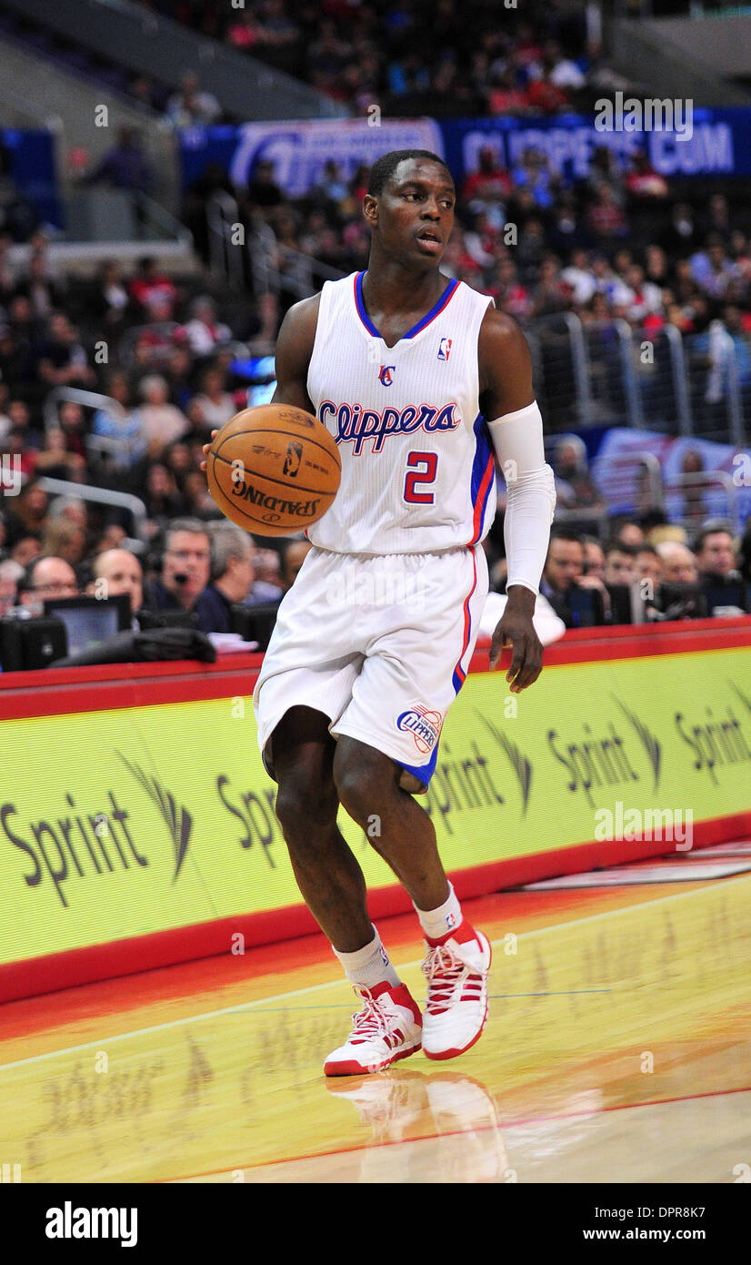 Los Angeles, California, USA. 15th January 2014.  Darren Collison of the Clippers during the NBA Basketball game between the Dallas Mavericks and the Los Angeles Clippers at Staples Center in Los Angeles, California John Green/CSM/Alamy Live News Stock Photo