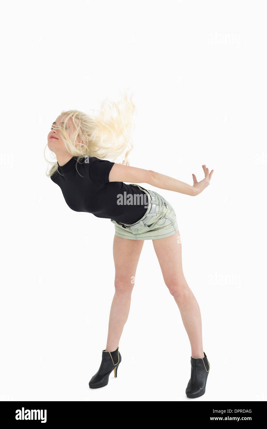 Blonde woman high heels full hi-res stock photography and images - Alamy