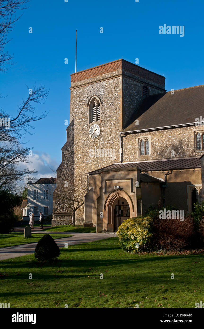 St. Lawrence the Martyr Church, Abbots Langley, Hertfordshire Stock