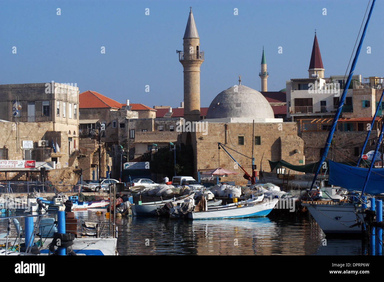 Dec 31, 2008 - Aiko, Israel - Acre (Akko)The city of Acre or Akko is one of the oldest continuously inhabited cities in the world, dating back to the time of the Pharaoh Thutmose III (1504-1450 BCE). It is a city of intrigue, where you can walk through labyrinthine alleys and streets and explore the remnants of Crusader, Muslim and Ottoman conquerors. Walking along the walls of the Stock Photo