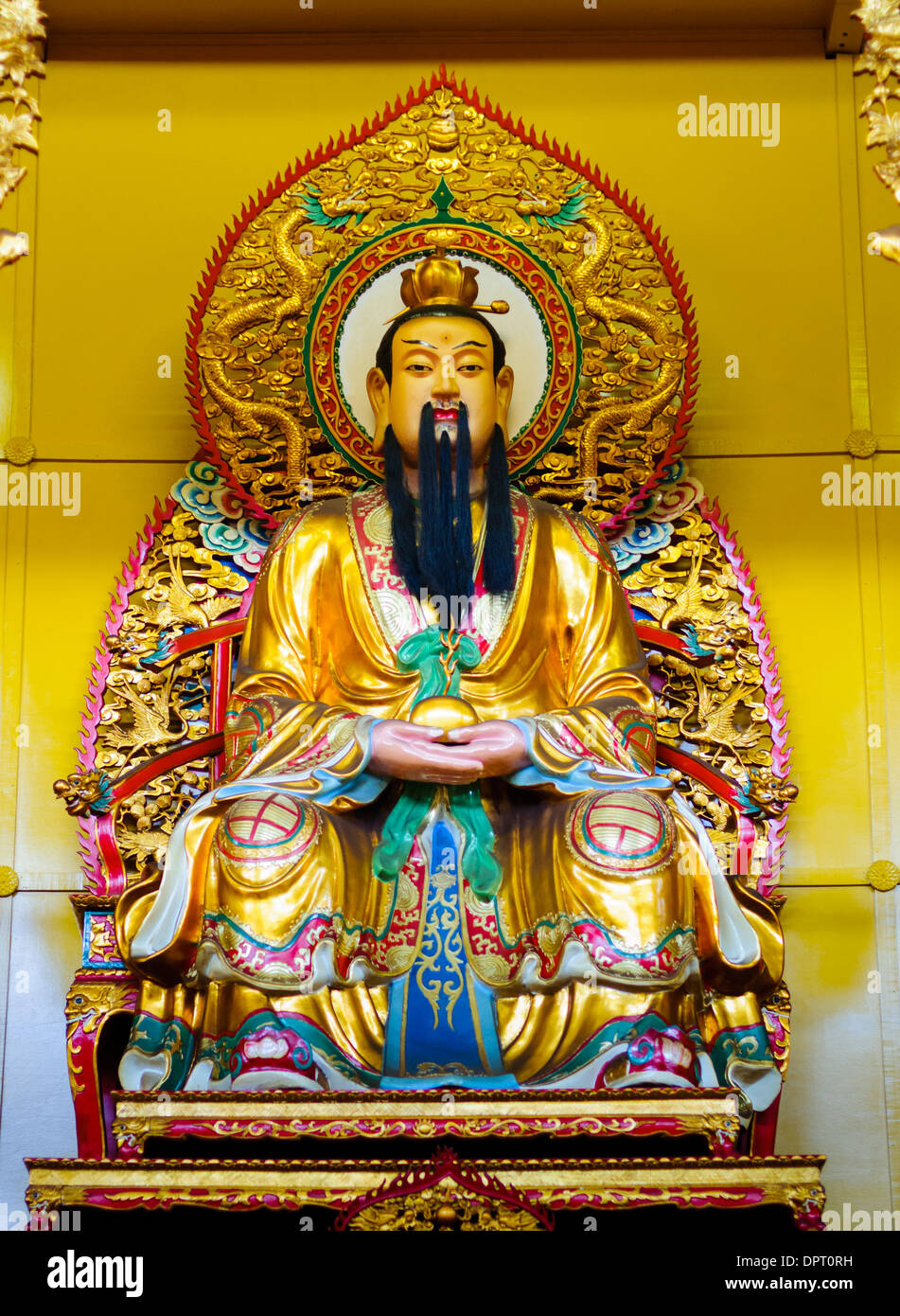 The Jade Emperor, ruler of heaven, earth and hell, and one of the most important characters in Taoism; Shangdi, Huang di, Chinese statue, Daoism, Tao Stock Photo