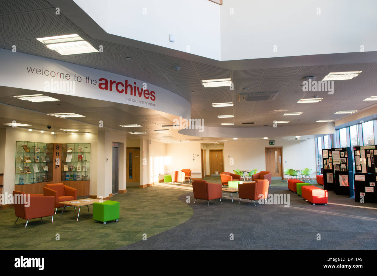 Lobby area of the new Dudley Archives and Local History Centre opened