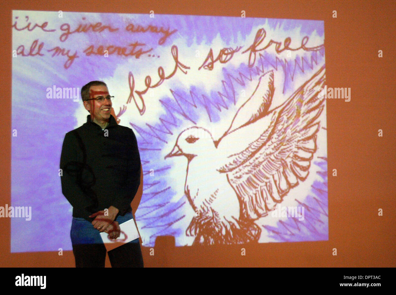 PostSecret website founder Frank Warren poses for a photo during his