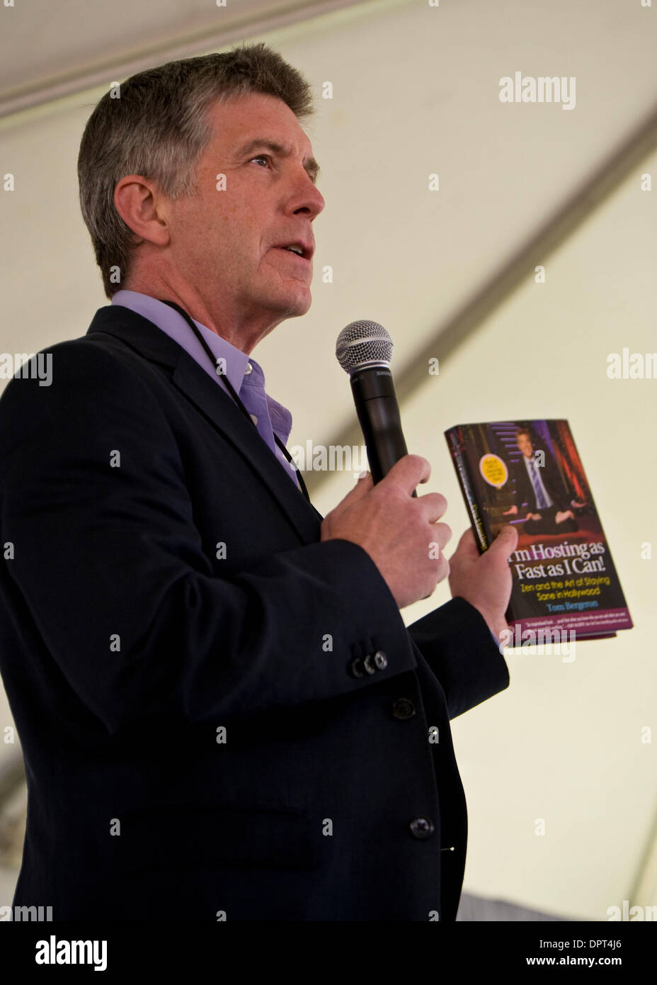 April 25, 2009 - Los Angeles, California, USA - TOM BERGERON, host of 'Dancing With the Stars,' speaks about his book 'I'm Hosting As Fast As I Can: Zen and the Art of Staying Sane in Hollywood,' at the Los Angeles Times Festival of Books on the campus of the University of California at Los Angeles. (Credit: © Brian Cahn/ZUMA Press) Stock Photo